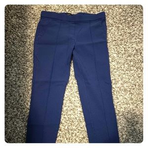 Blue skinny ankle/cropped dress pants